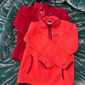 2 Patagonia Fleece (girls)  size 10